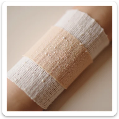 bandage, close-up, realistic fabric and pores, medical supply sticker