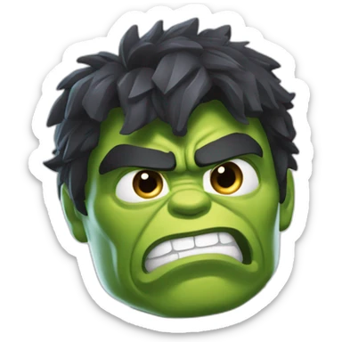 hulk qui se met le doigt dans le nez sticker