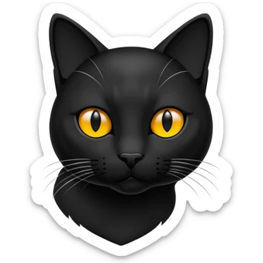 cat silhouette sticker