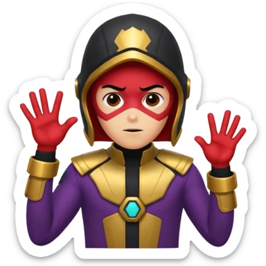 Squıd game Thanosun hareketini yapan emoji  sticker