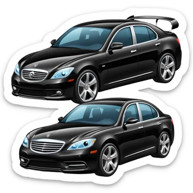 Luxury blck car sticker