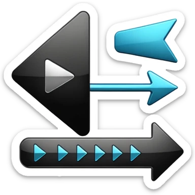 Music arrow Play buttons black sticker