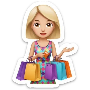 Shopping bags women sticker