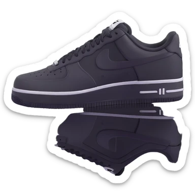 all black Nike Air Force 1 shoes sticker