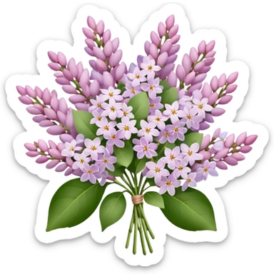Pale Pink lilac Pale Pink bouquet sticker