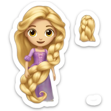 Rapunzel with dress sticker