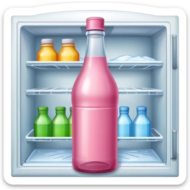 Pink Whitney bottle in the freezer sticker