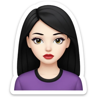 arabian, pretty lips, clothes, pale skin,  dark bl, pretty bratz baddie, black eyeliner sticker