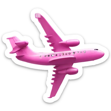 airplane pink sticker
