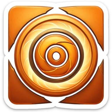 The Heathstone spiral logo but orange sticker