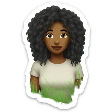 sza with grass sticker