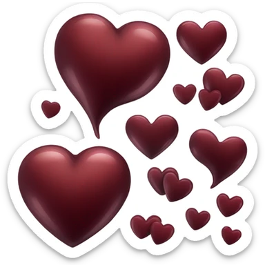 dark red heart sticker