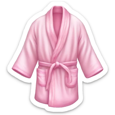 Light pink silk slippers and robe sticker