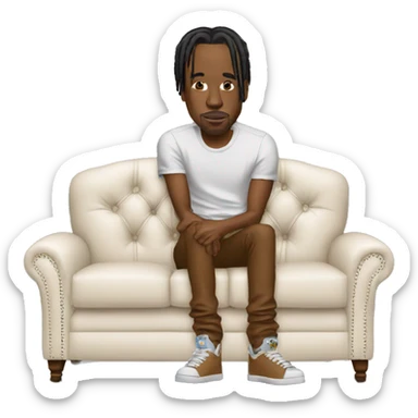 Travis Scott on a couch sticker