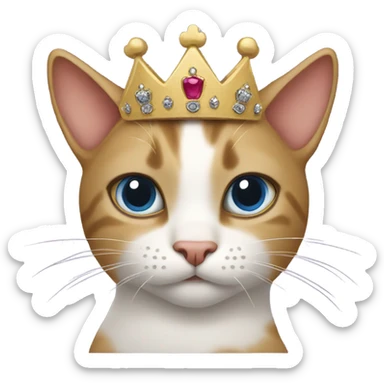 Cat with crown sticker