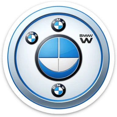 create an emoji of bmw logo so that i can copy and paste sticker