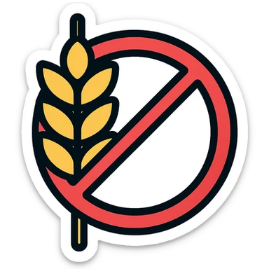 wheat stalk with a red slash through it sticker