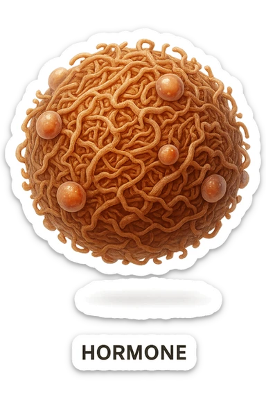 PARTICELLA DI ORMONE UMANO ANATOMICO FLUTTUA IN ARIA sticker