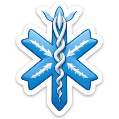 medical star of life (rod of Asclepius) symbol sticker
