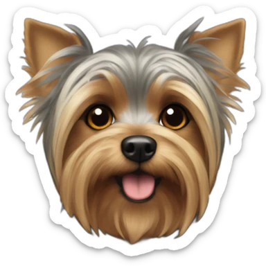 yorkshire terrier crossed with a griffon sticker