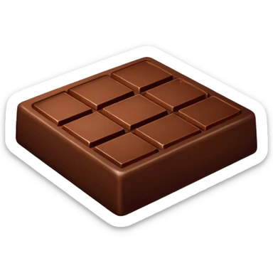 square chocolate piece sticker