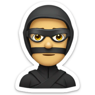 bespectacled ninja sticker