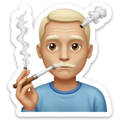 Emoji smoking meth pipe sticker