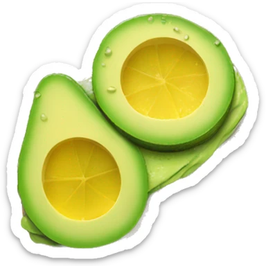 toast with avocado trout and lemon sticker