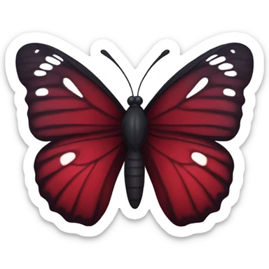 Dark red Butterfly sticker