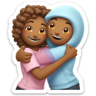 Hugs and kisses sticker