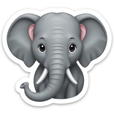 tropical elephant sticker