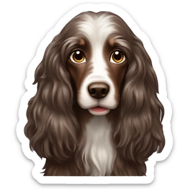 chocolate dapple long-haired Doxy sticker