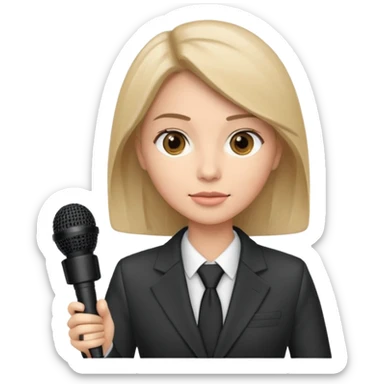 News reporter sticker