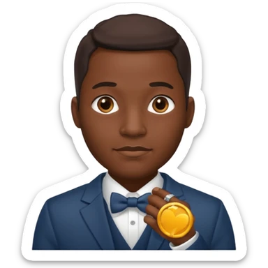 hombre afroamericano casado  sticker