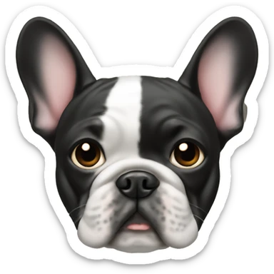 frenchie with hoodie sticker