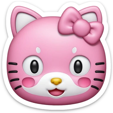 a hello kitty emoji sticker