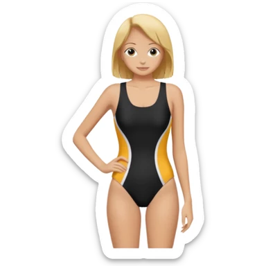 One piece swimsuit sticker