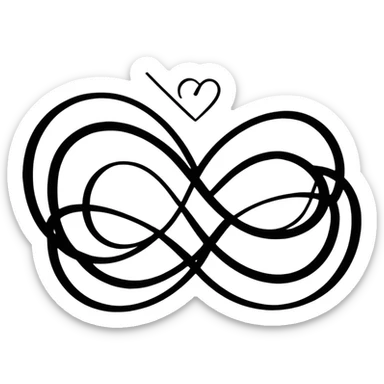 infinity love symbol sticker