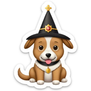 Perro pastor alemán con gorro de cumpleaños  sticker