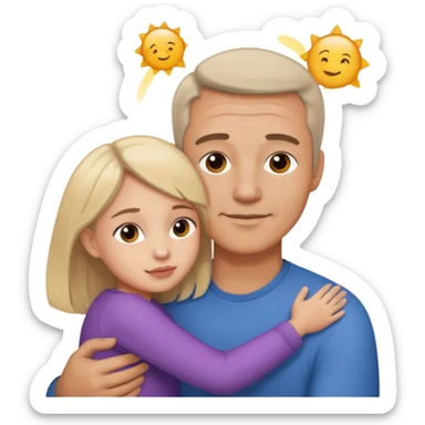 padre con su hija sticker