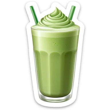 Cold Matcha latte without whipped cream  sticker