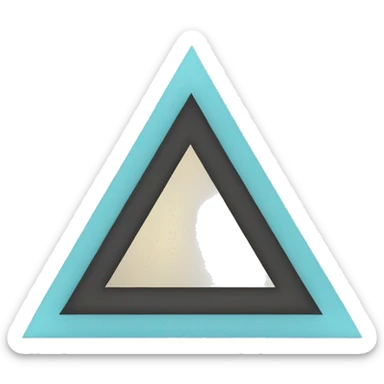 AA triangle in circle  sticker