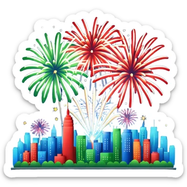 Fireworks city sticker