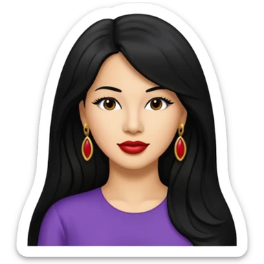 Selena Quintanilla with long hair sticker