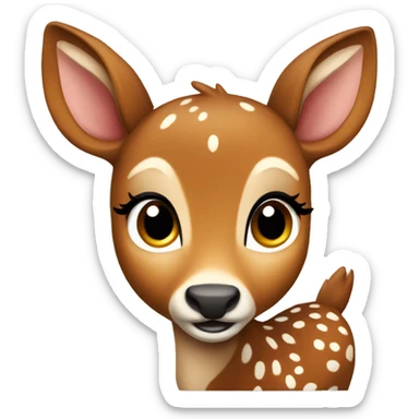 A cute bambi deer sticker