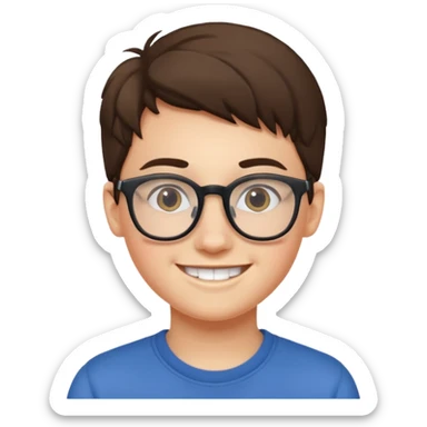 Glasses Wearing Teen sticker