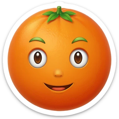 tangerine sphere, juicy orange sticker