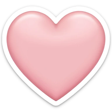 corazon de color rosa clarito sticker
