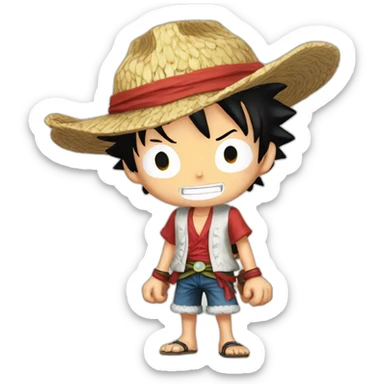 Luffy fusion ussop sticker
