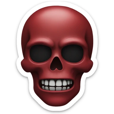 Dark red skull sticker
